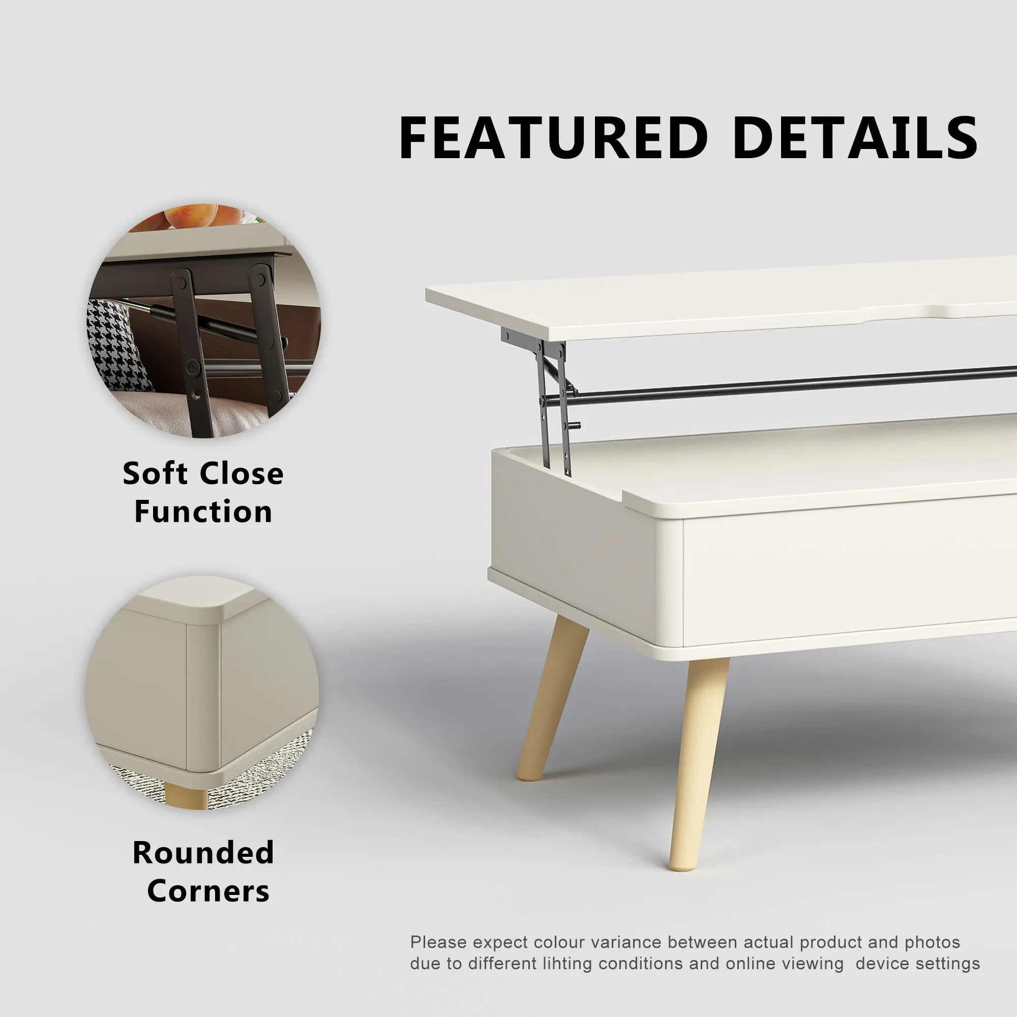 white block lifting up coffee table features- aspvo home