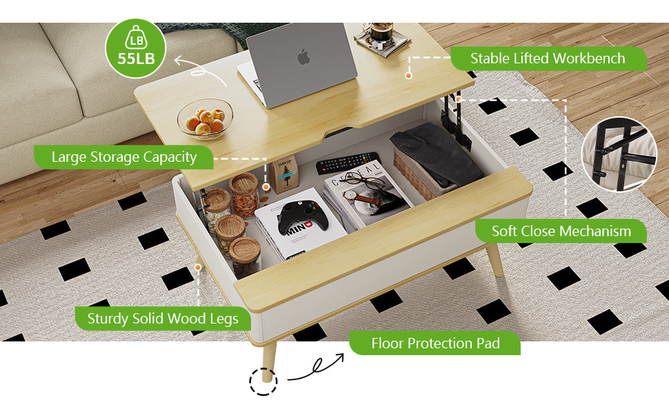 design details | aspvo light wood block coffee table